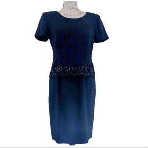 beautiful blue embellished Maggie London dress
